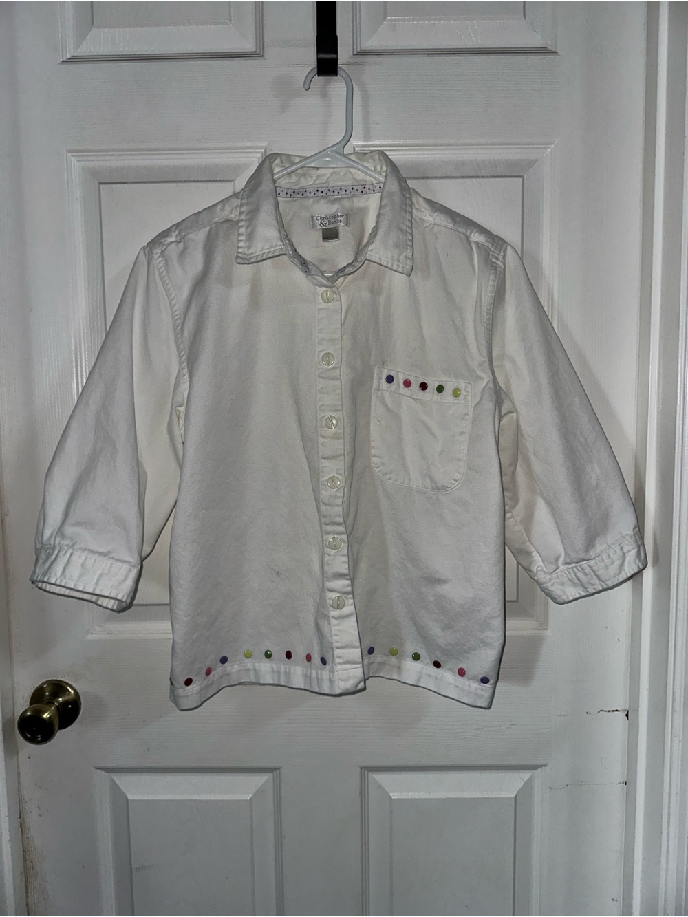 Vintage Christopher & Banks White Cover Jacket Size Large